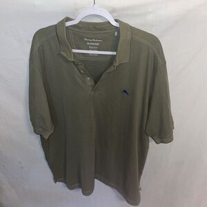 Tommy Bahama Island Zone Men’s Polo Shirt Size 2XL Green Outdoors Beach Cruise